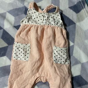 Isaac Mizrahi Pink Polka Dot Overalls